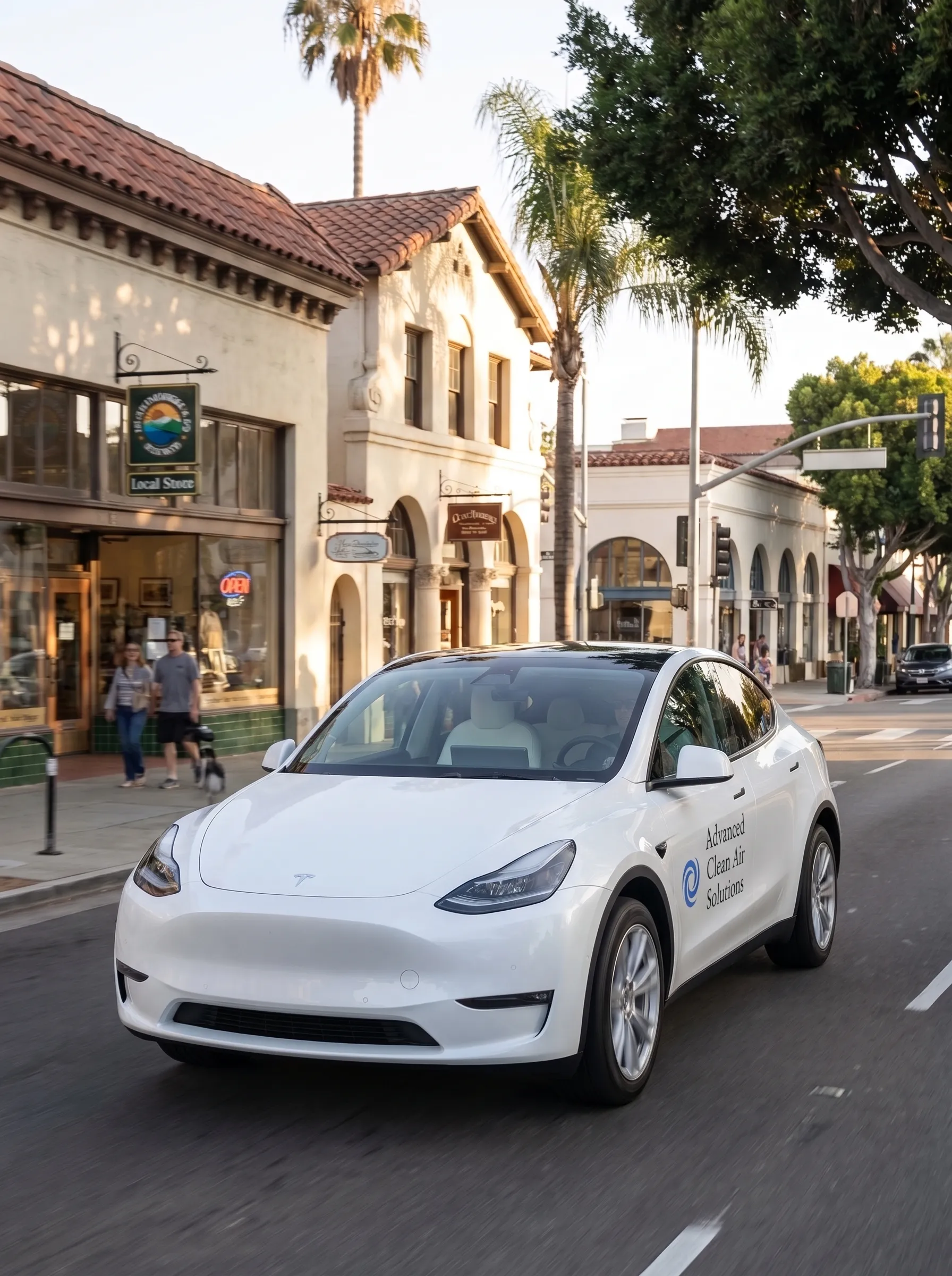 Advanced Clean Air Solutions van parked on a Santa Barbara street
